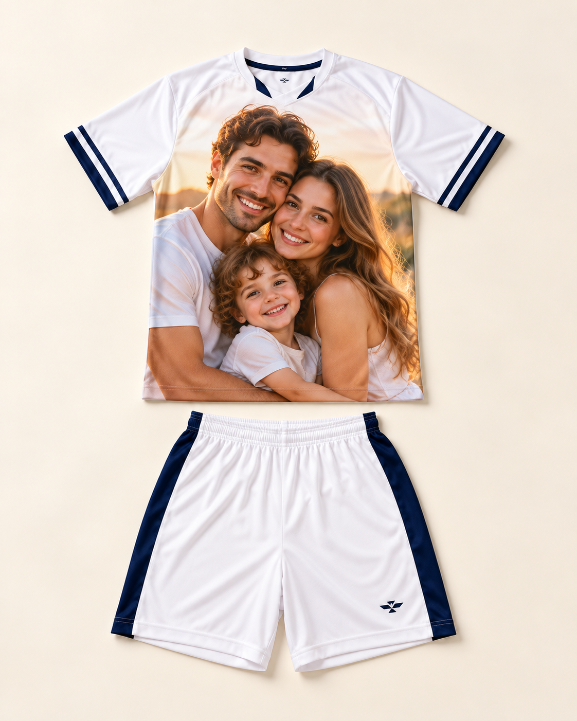 Komplet Veshjeje i Bardhë, i Personalizuar me Emër, Numër ose Logo – foto 2