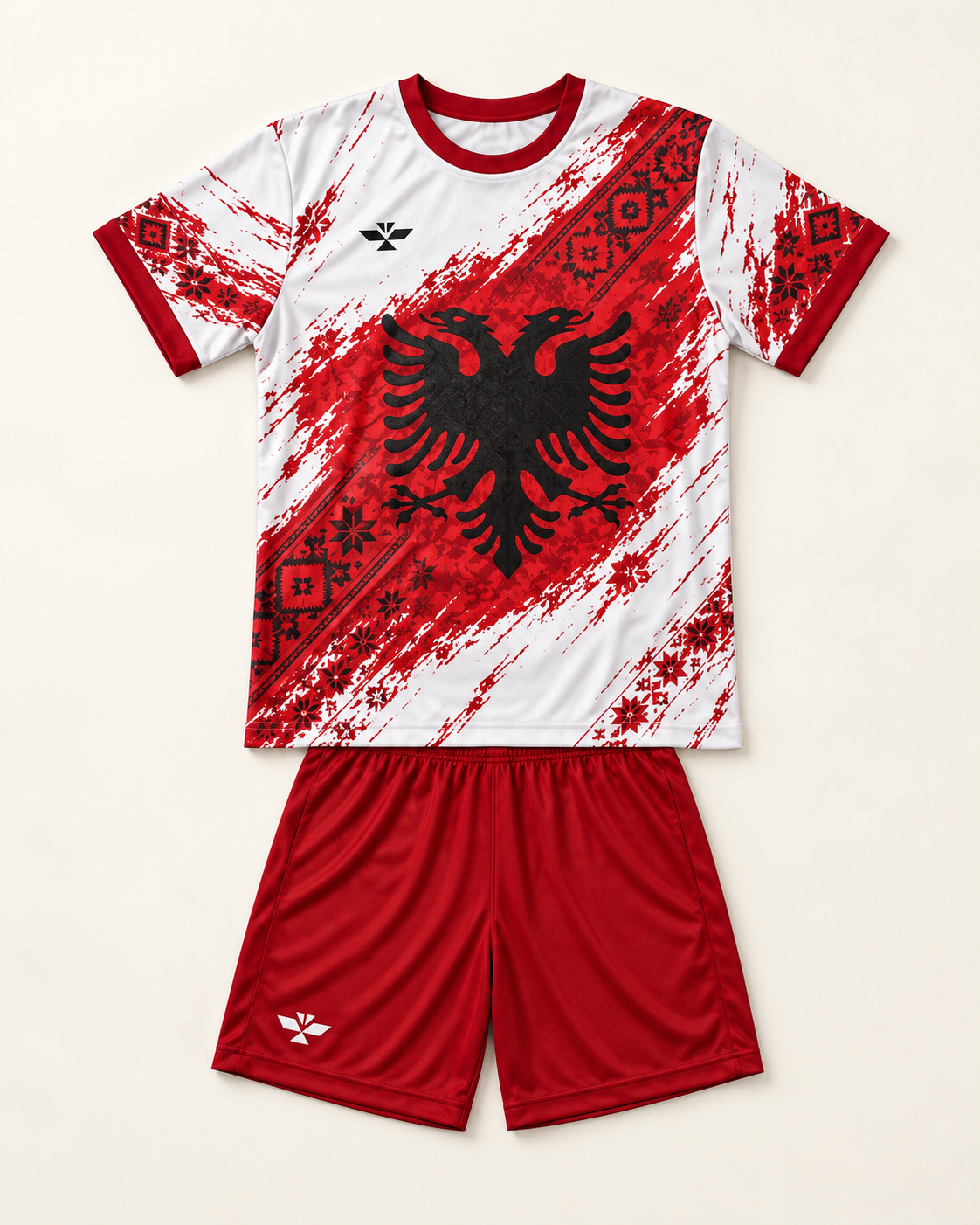 Komplet Sportiv Kuq e Bardhë për Femra, i Personalizuar – foto 4