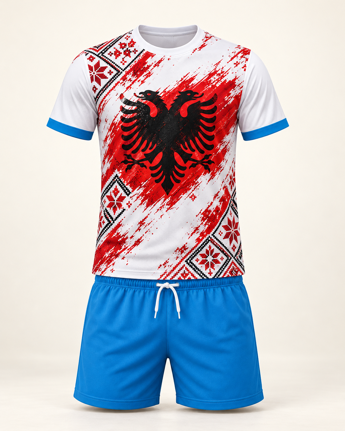 Komplet Sportiv Kaltër e Bardhë për Meshkuj, i Personalizuar – foto 4