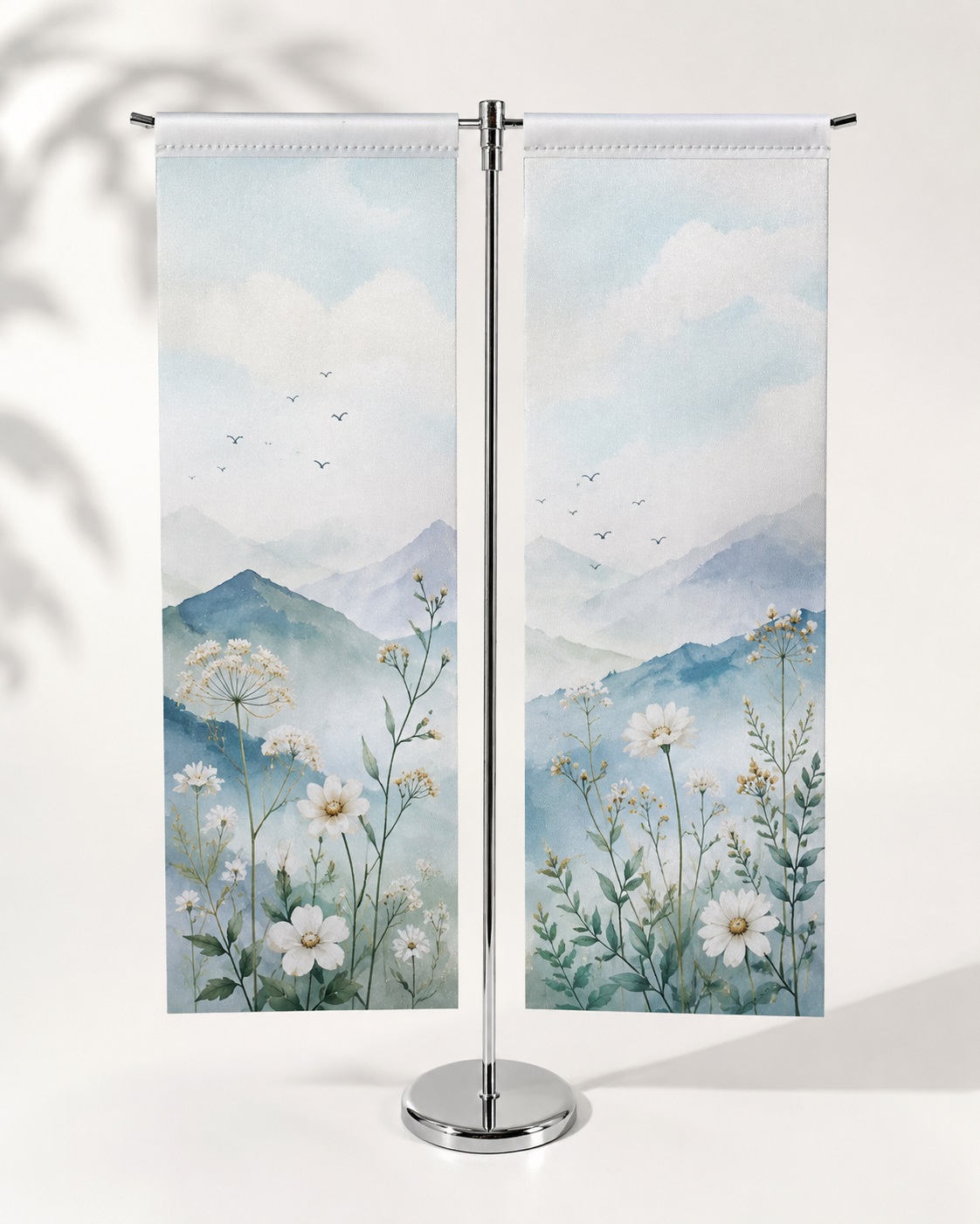 Set me 2 Flamuj Tavoline të Personalizuar, 30 × 10 cm, me Bazament Metalik – foto 2