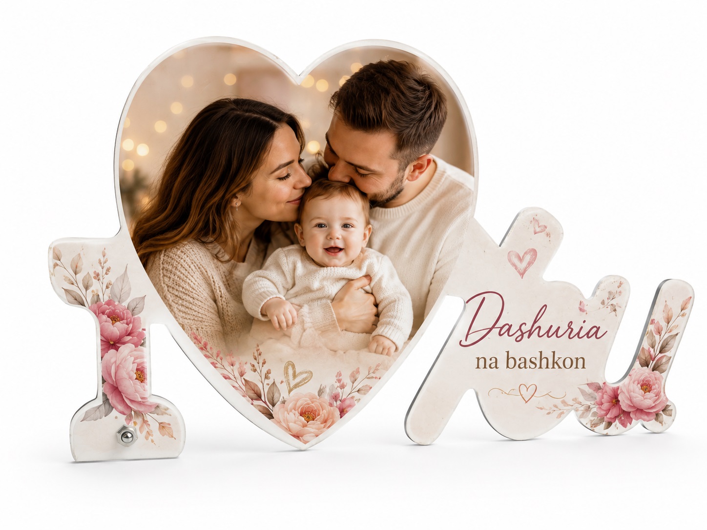 Kornizë Druri e Personalizuar me Formë të Rrumbullakosur, Seria 30 cm - foto 1