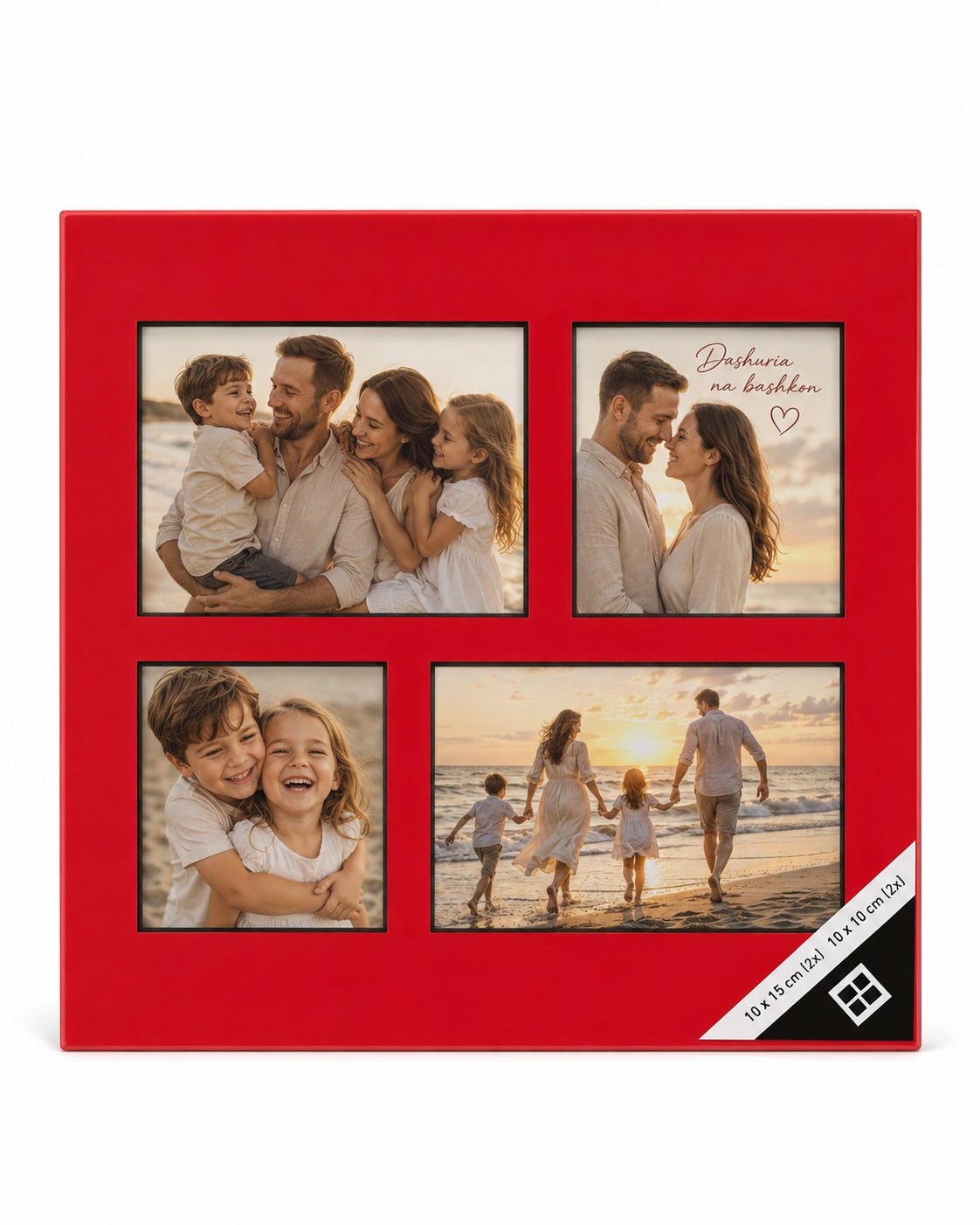 Kornizë Albumi prej Xhami për 4 Foto Familjare të Personalizuara - foto 2