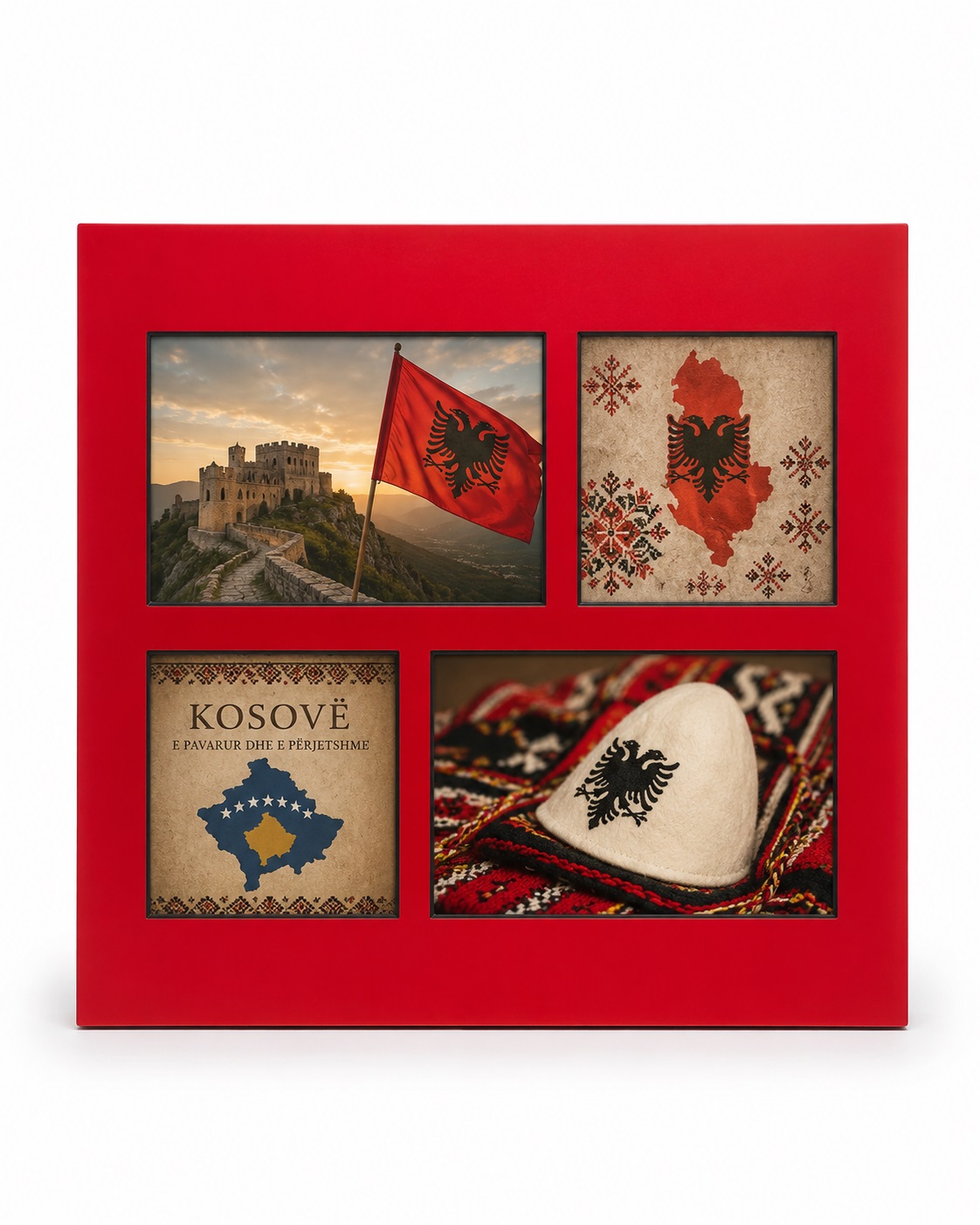 Kornizë Albumi prej Xhami për 4 Foto Familjare të Personalizuara - foto 5