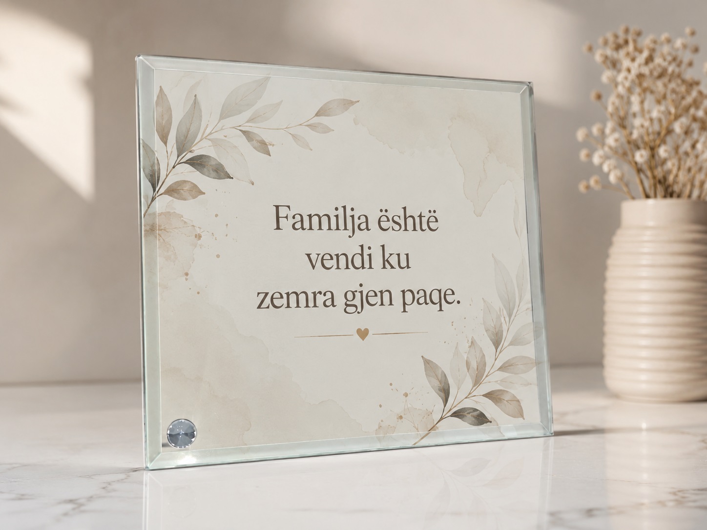 Kornizë Xhami Katrore e Personalizuar, 20 × 20 cm – foto 3
