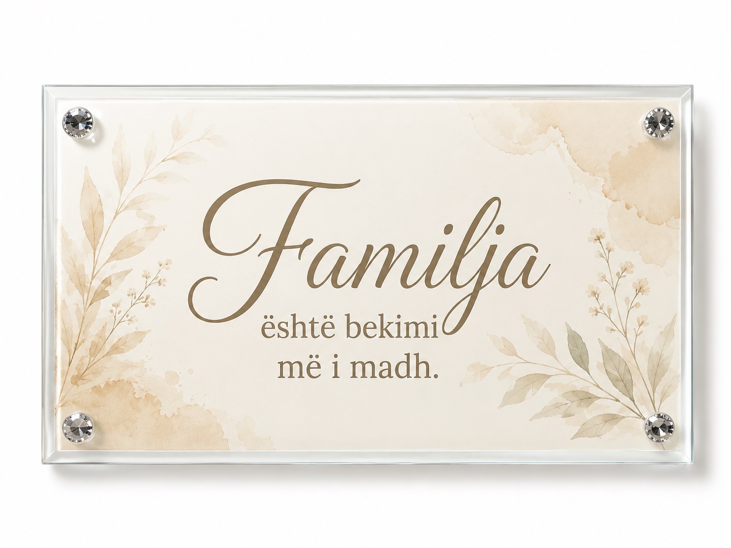 Kornizë Xhami e Personalizuar me Mbërthyes Dekorativë, 30 × 16 cm – foto 3