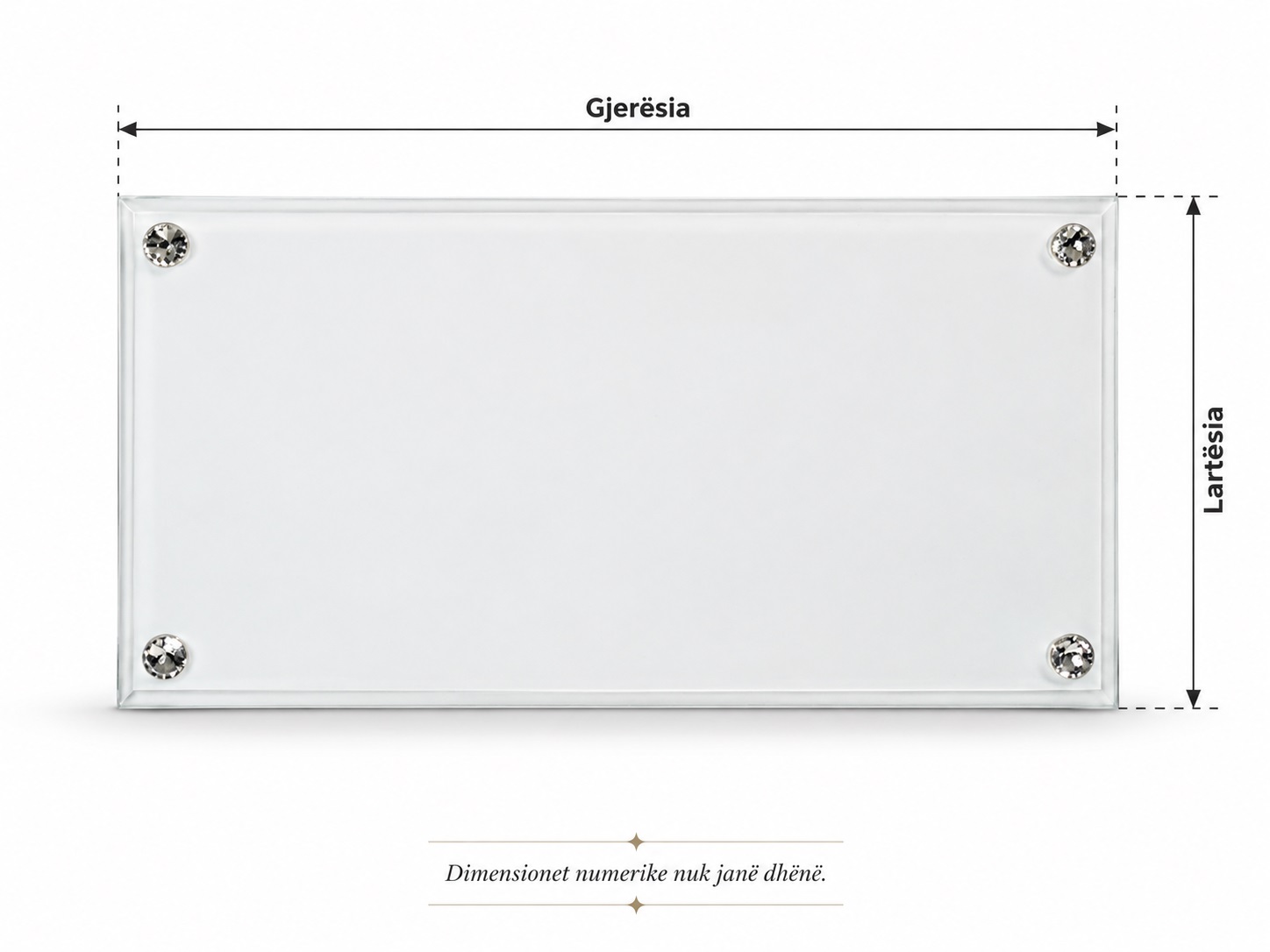 Kornizë Xhami e Personalizuar me Mbërthyes Dekorativë, 30 × 16 cm – foto 5