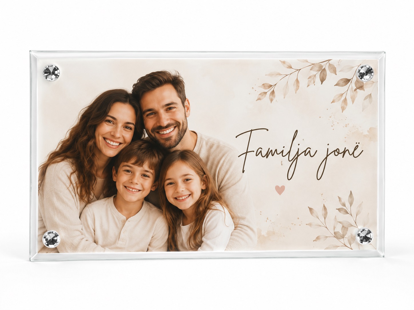 Kornizë Xhami e Personalizuar me Mbërthyes Dekorativë, 30 × 16 cm – foto 6