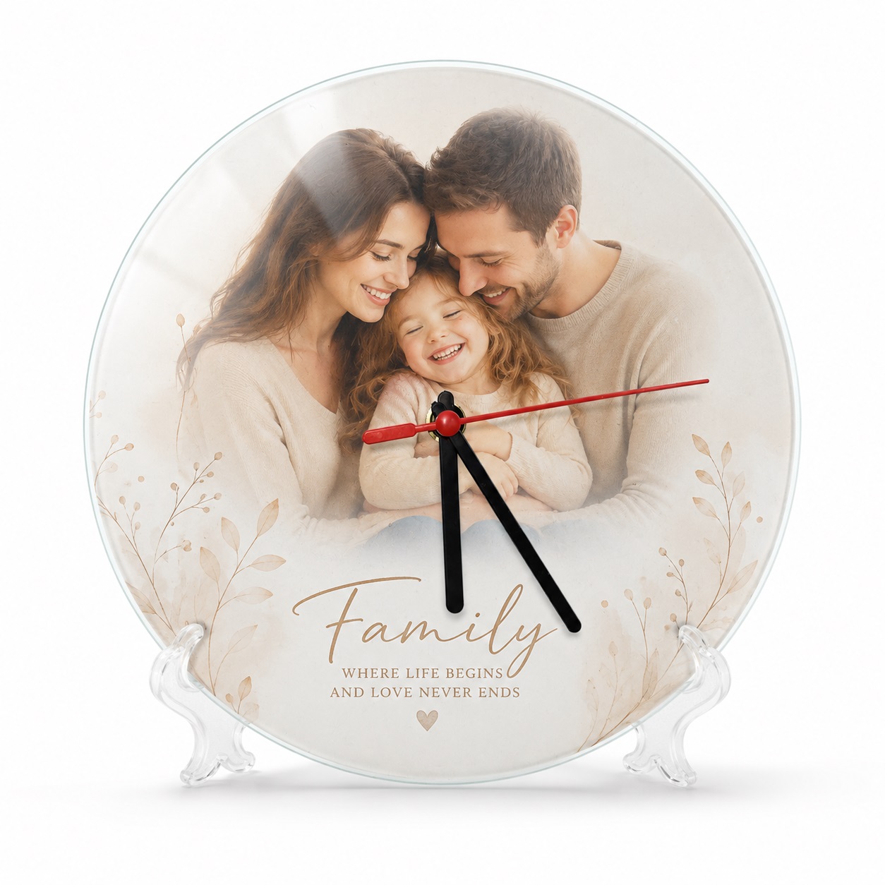 Orë Xhami e Rrumbullakët, e Personalizuar me Foto, 20 × 20 cm – foto 6