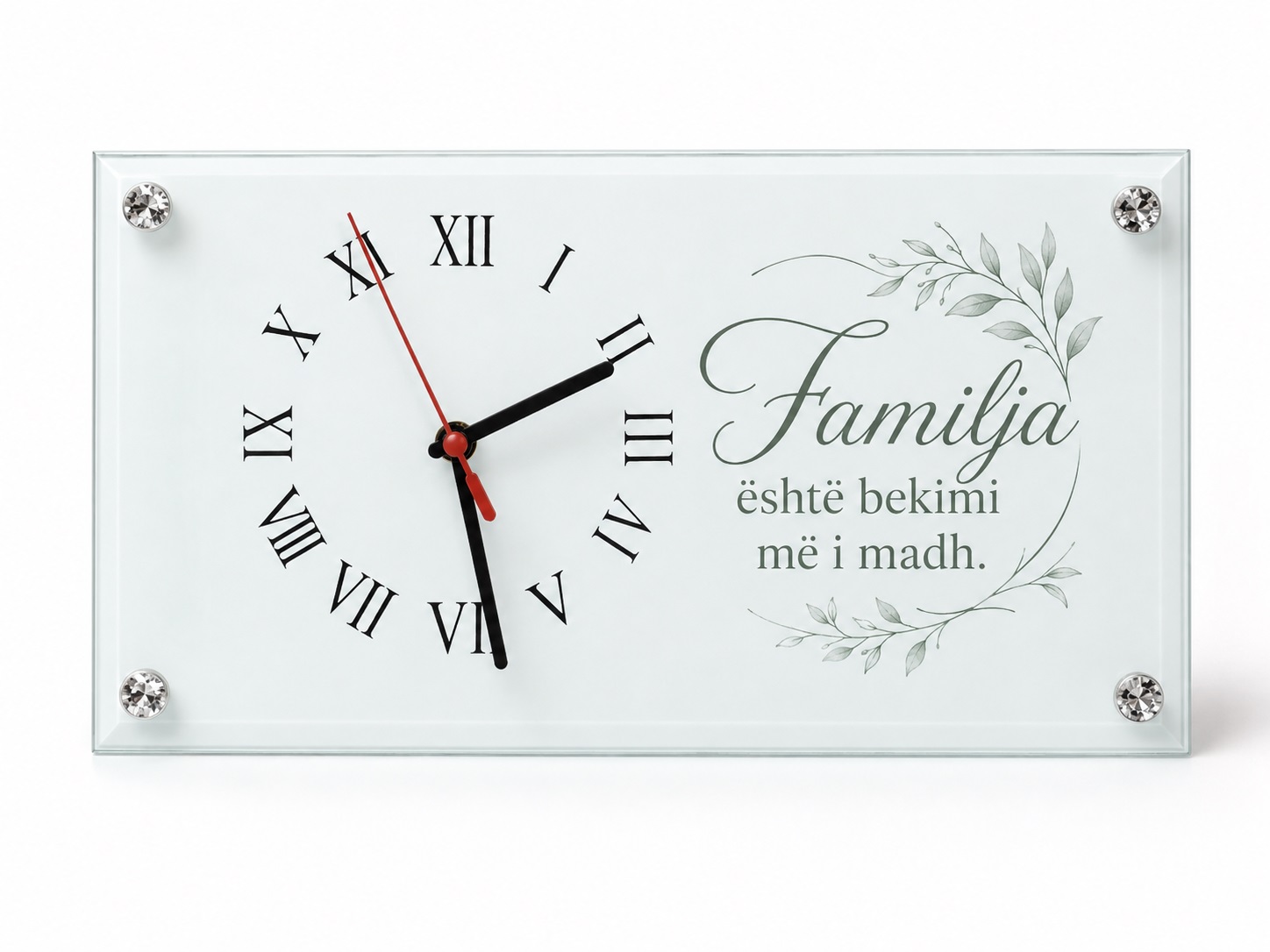 Orë Xhami Drejtkëndëshe e Personalizuar, 30 × 16 cm - foto 4