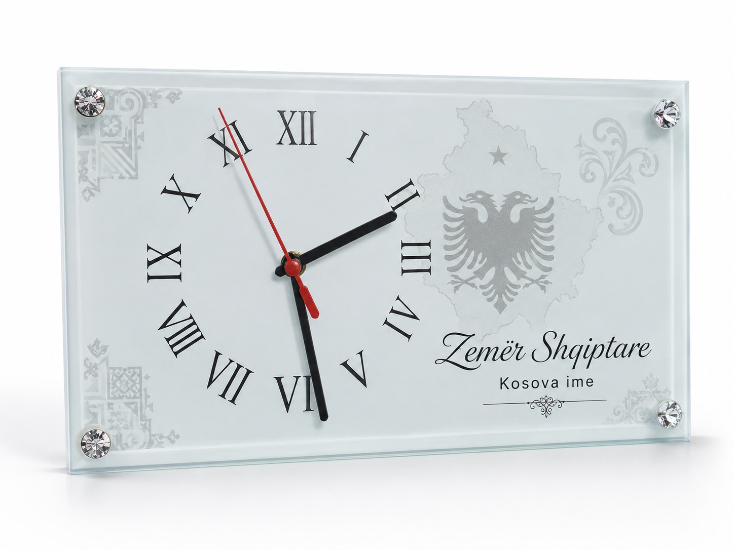 Orë Xhami Drejtkëndëshe e Personalizuar, 30 × 16 cm - foto 5