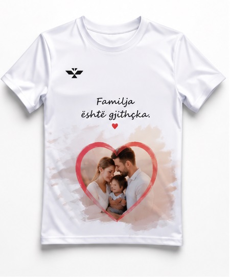 Maicë e Bardhë e Personalizuar me Foto, Tekst ose Logo – foto 2