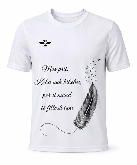 Maicë e Bardhë e Personalizuar me Foto, Tekst ose Logo – foto 3