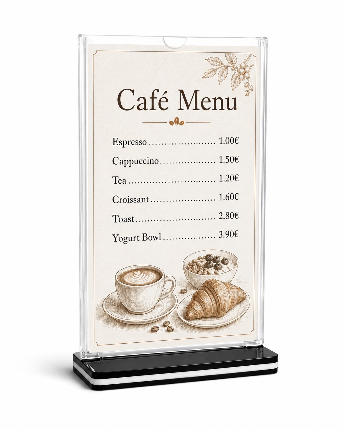 Mbajtëse Menuje dhe Informatori për Restorante, 10.5 × 21 cm, e Personalizuar - foto 1
