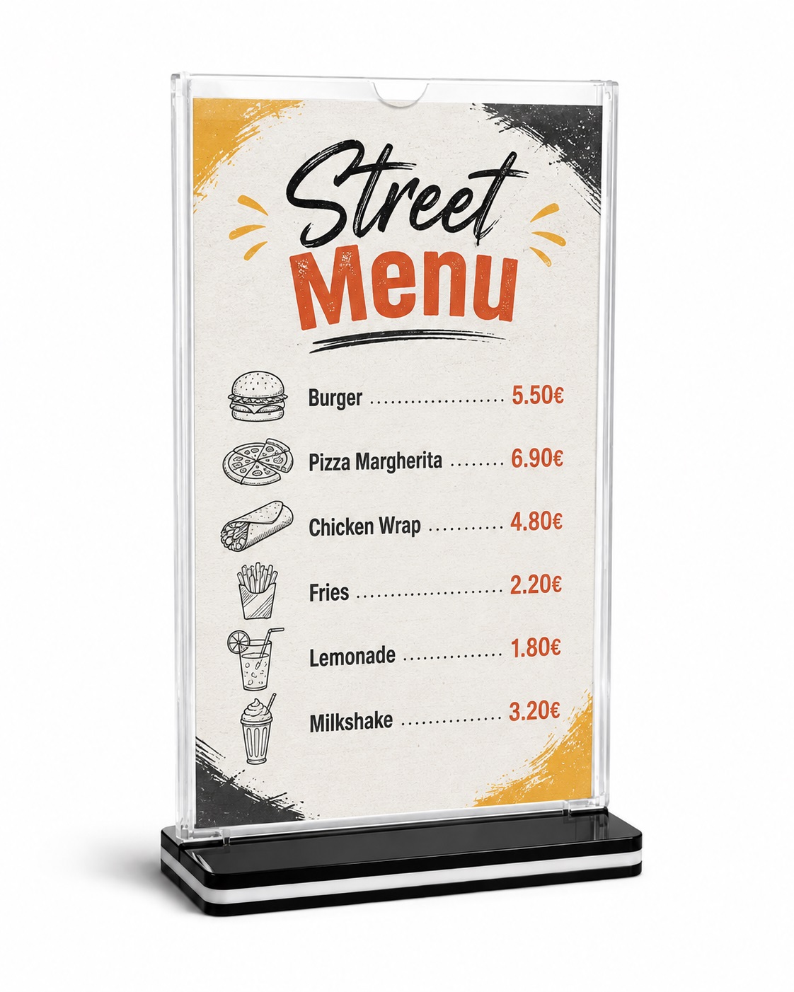 Mbajtëse Menuje dhe Informatori për Restorante, 10.5 × 21 cm, e Personalizuar – foto 4