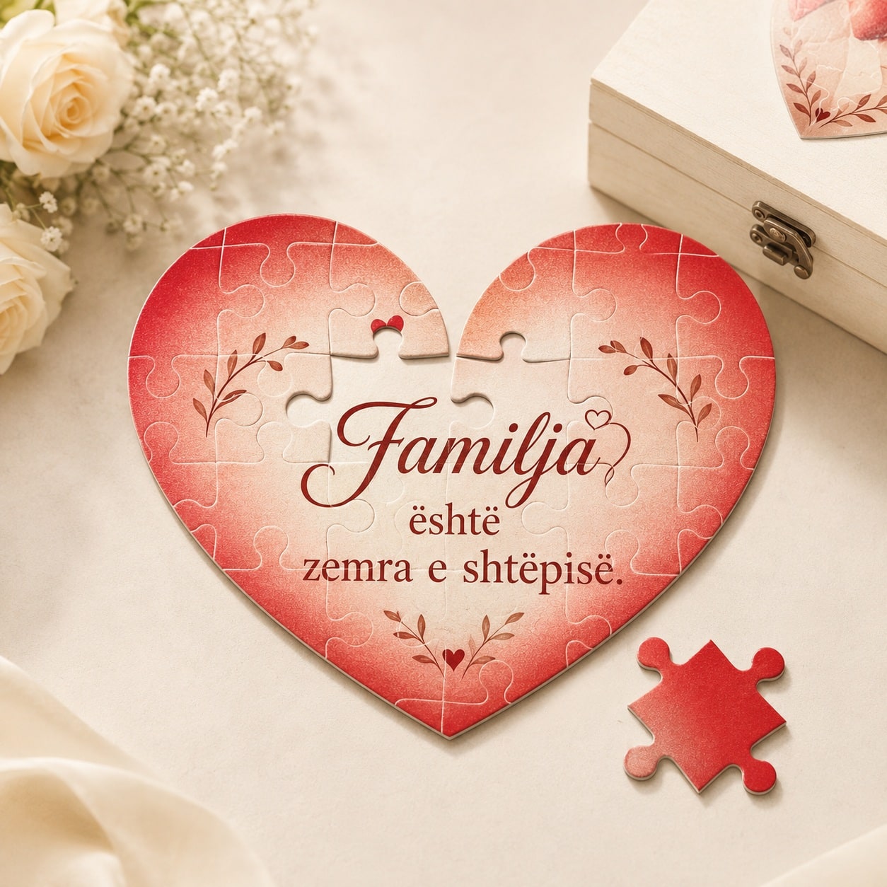 Puzzle Zemër i Personalizuar 20x20 cm me Foto - foto 4