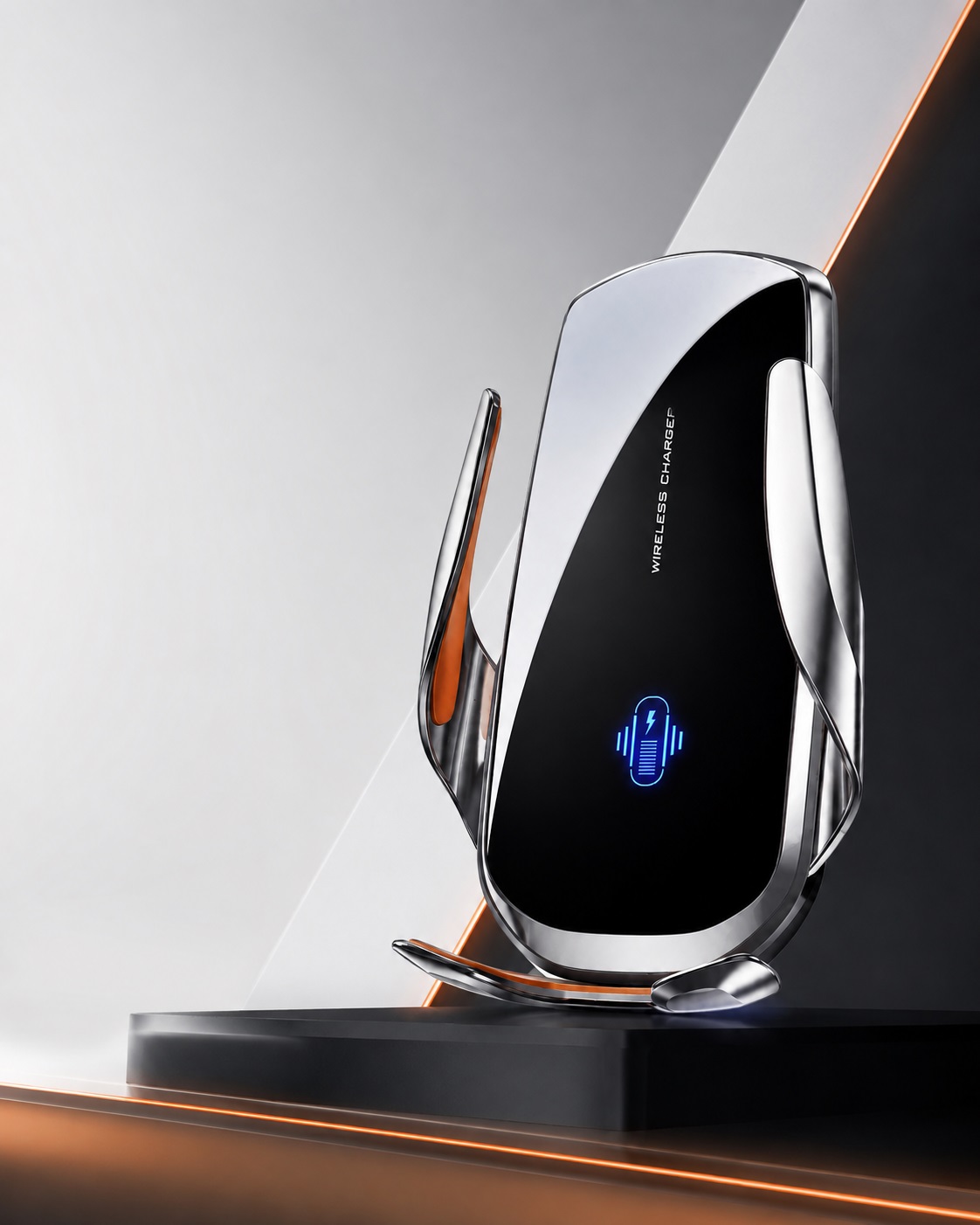 Mbajtëse Telefoni për Makinë T1 me Karikim Wireless 15W dhe Rrotullim 360° - foto 5