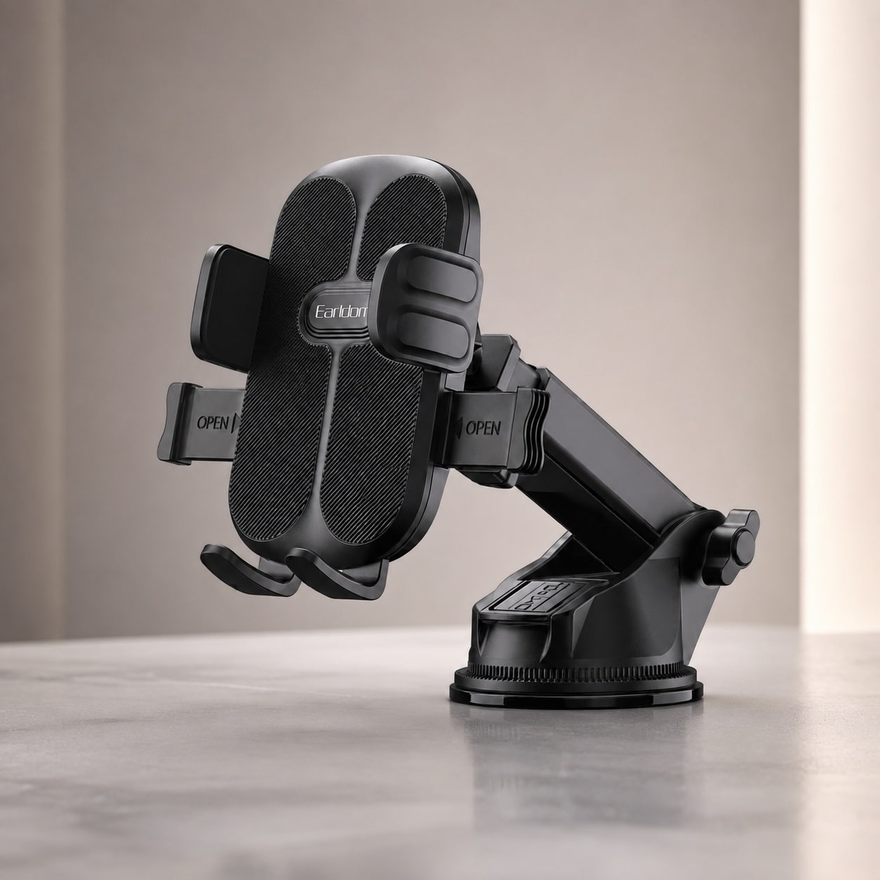 Mbajtëse Telefoni për Makinë Earldom ET-EH344 – Suction Cup, Rotacion 360°, Krah Teleskopik, për Smartphone 4.7–7.2" - foto 1