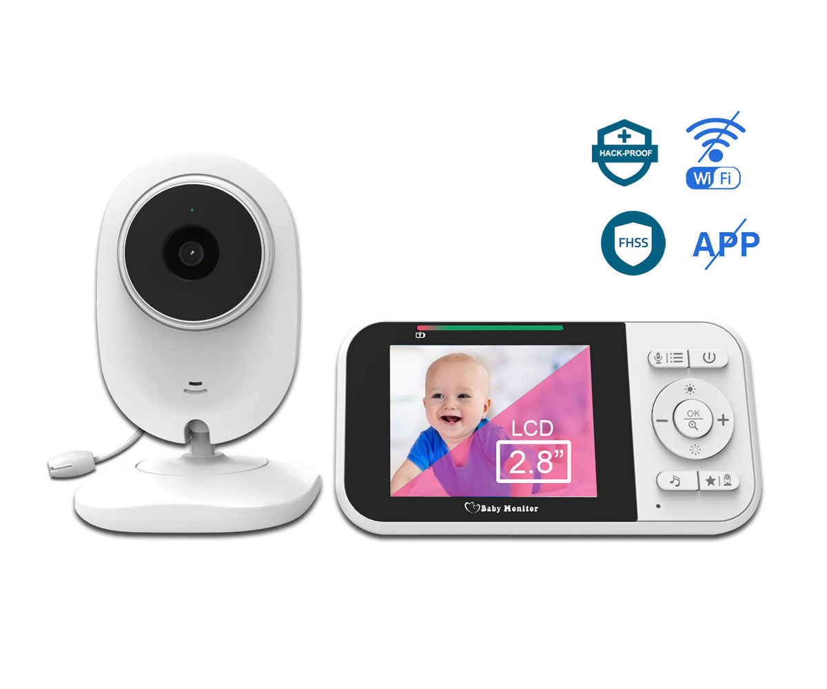Monitor Video për Foshnje me Ekran LCD 2.8″, Night Vision, Audio Dy-Drejtimëshe, VOX, Temperaturë dhe Zoom 4× - foto 6