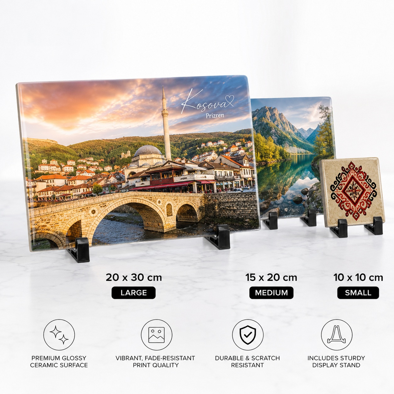 Kornizë Qeramike për Foto të Personalizuar, Formate 10x10, 15x20 dhe 20x30 cm - foto 1