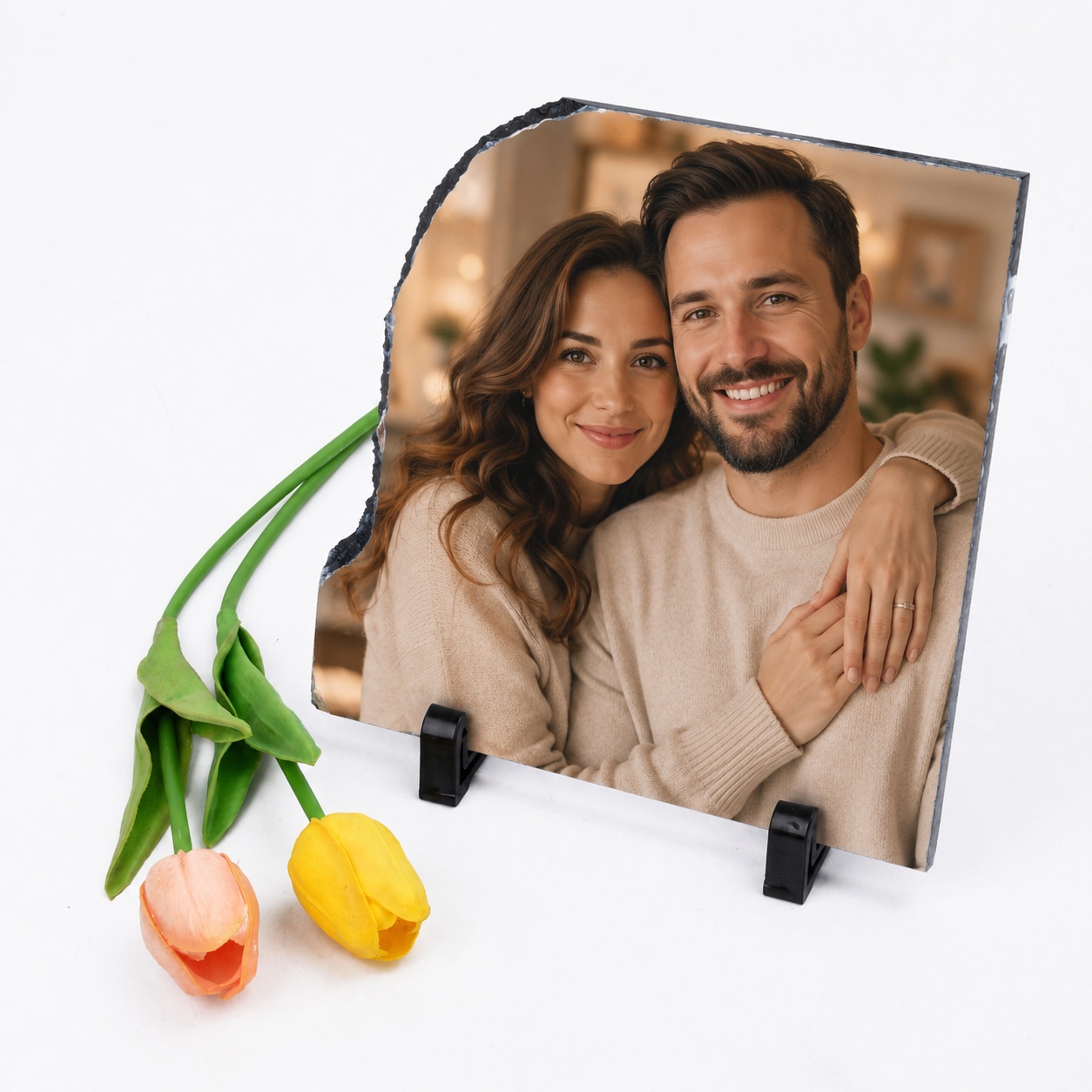 Gur Dekorativ i Personalizuar me Foto, Formë Asimetrike 20x20 cm, Dizajn Artistik