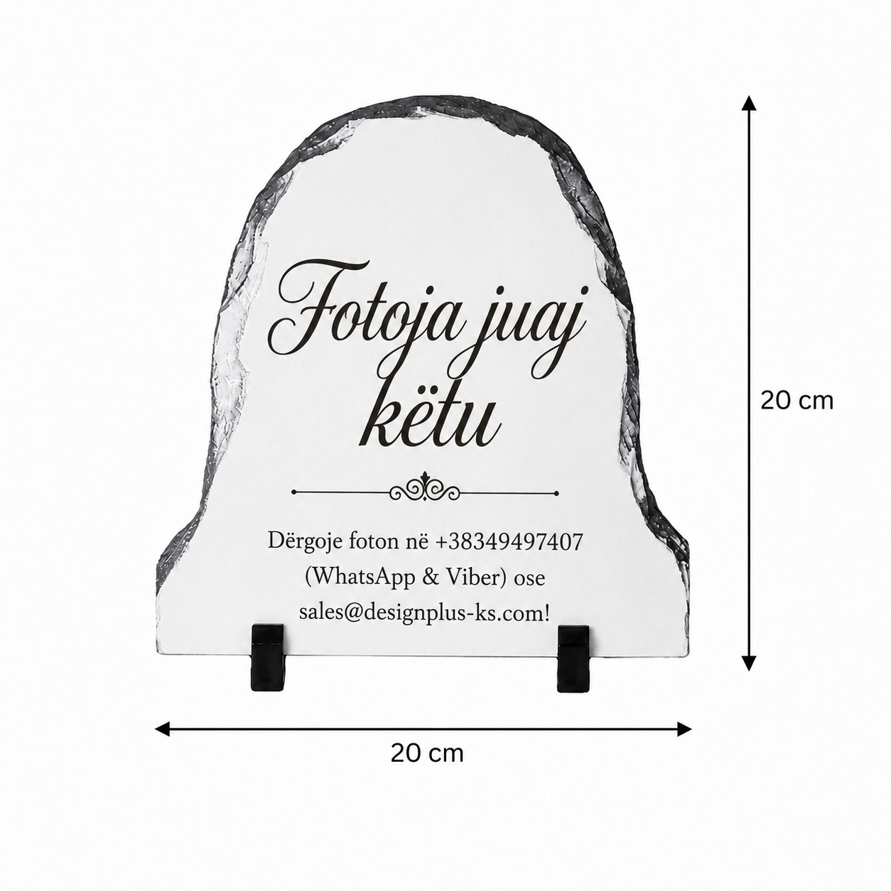 Gur Dekorativ i Personalizuar me Foto, Formë Harku 20x20 cm, Kujtim Premium