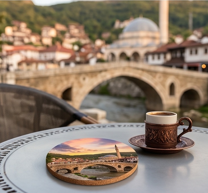 Shtresë Promocionale për Pije (Coaster) për Sublimim, Bazë Kork