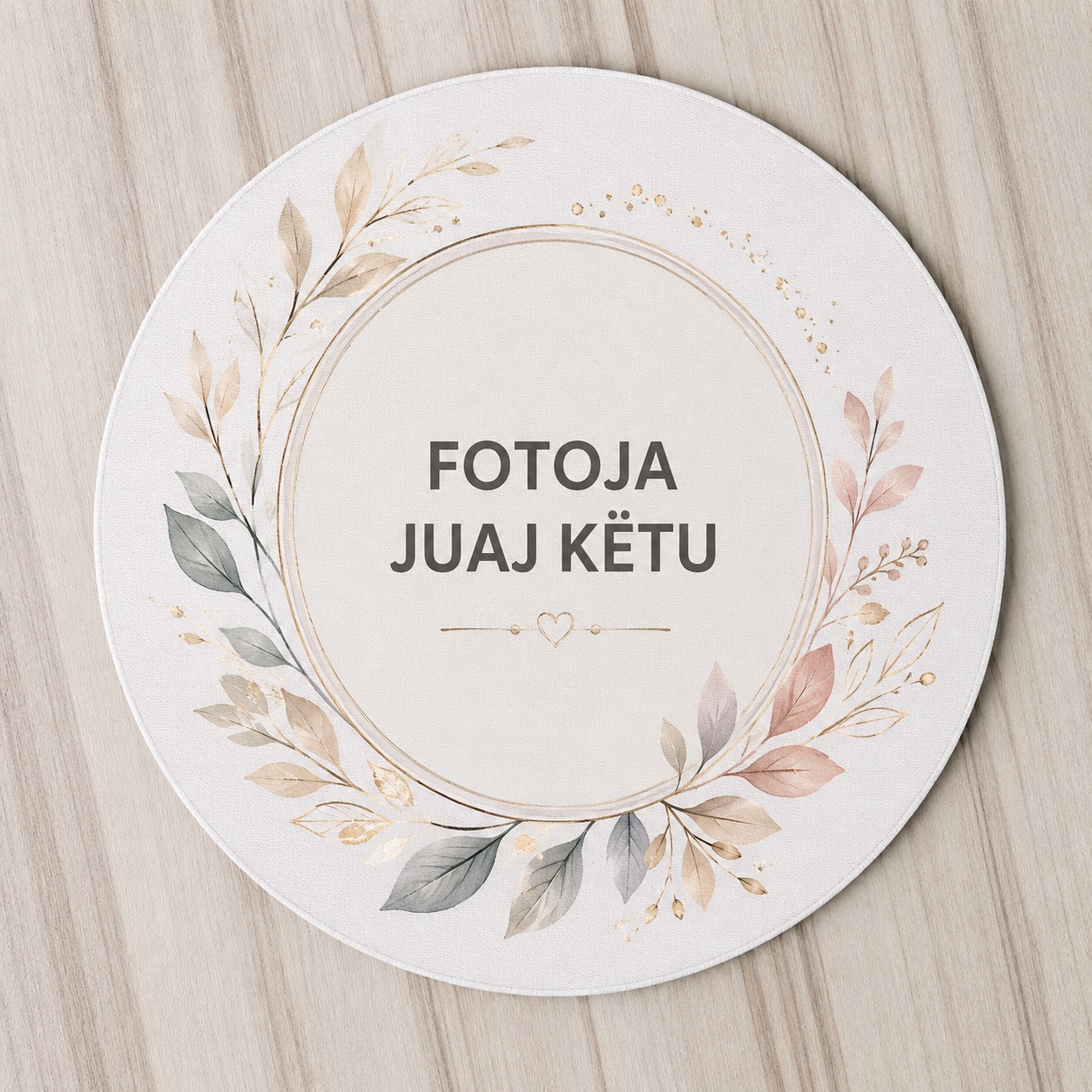 Mouse Pad Rrethor i Personalizuar për Sublimim (Diametër 20 cm)