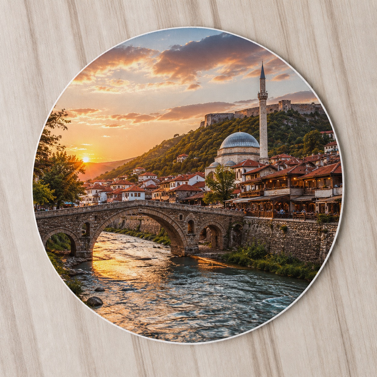 Mouse Pad Rrethor i Personalizuar për Sublimim (Diametër 20 cm)