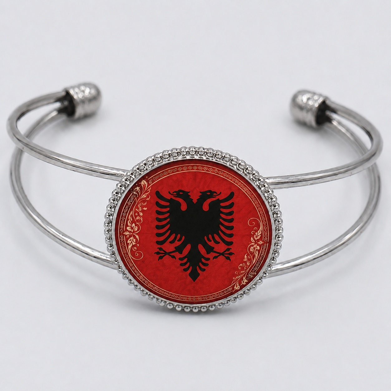 Byzylyk (Kraharore) i Personalizuar me Foto, Ngjyrë Argjendi, Dizajn Klasik