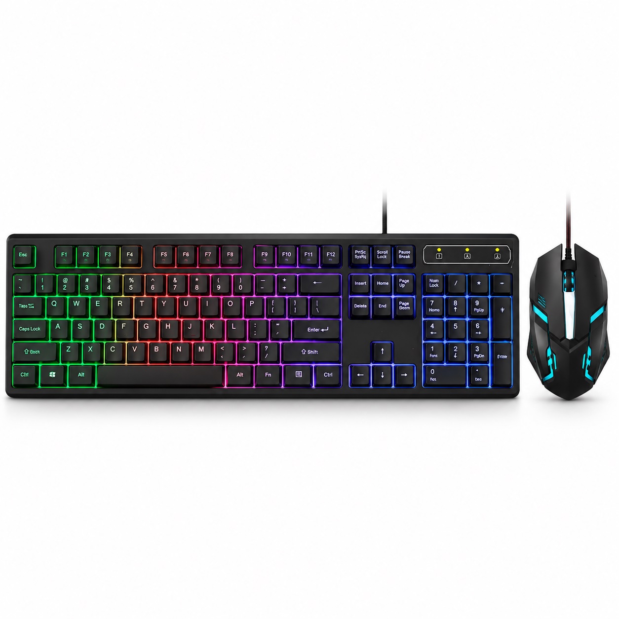 Set Gaming FC-7088 – Tastierë dhe Maus me Ndriçim Shumëngjyrësh – foto 1
