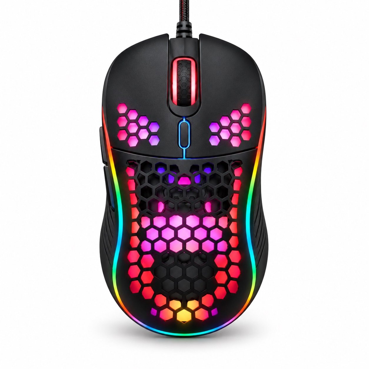 Maus Gaming FC-1960 me Ndriçim Shumëngjyrësh dhe Dizajn Honeycomb – foto 1