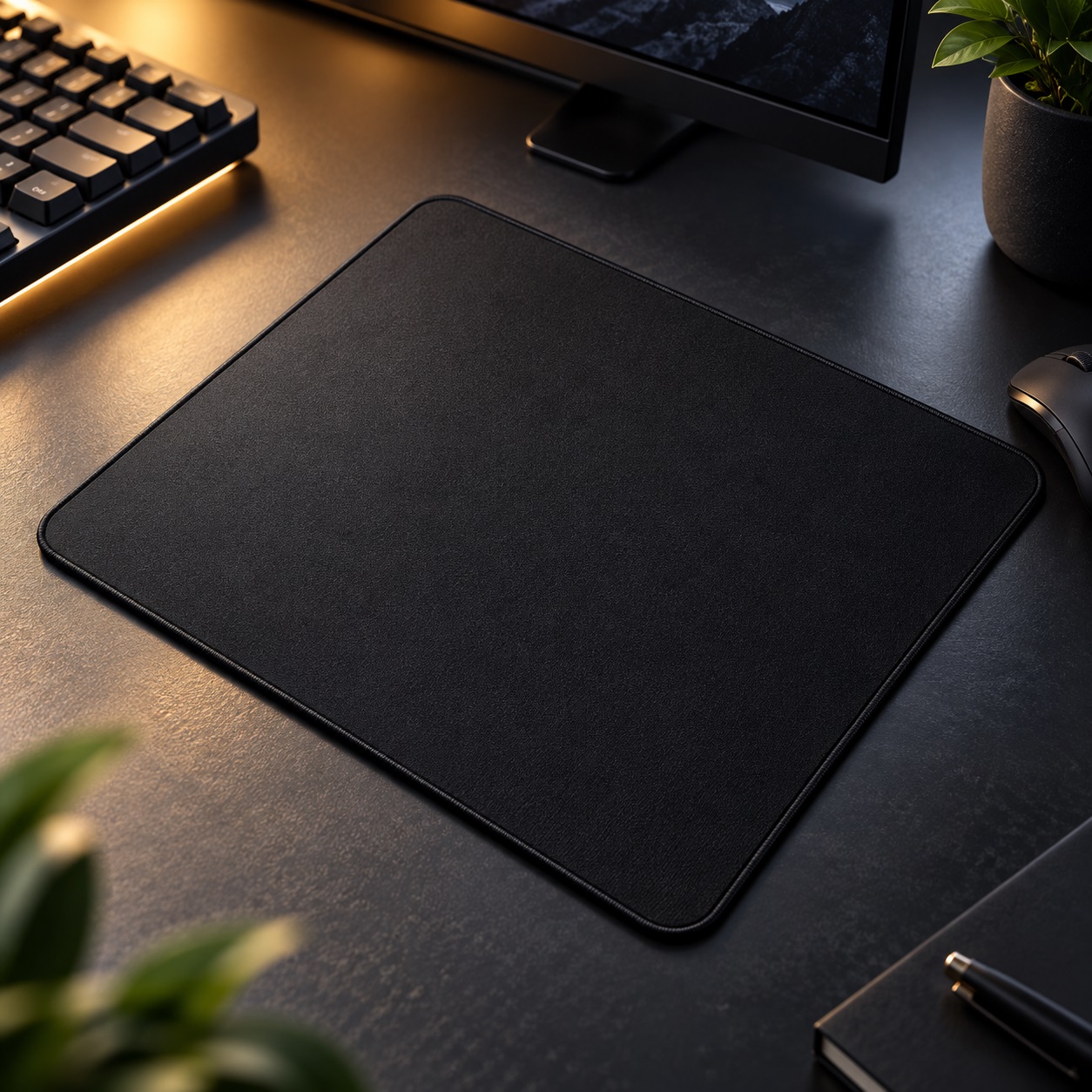 Mousepad i Zi – Nënshtresë për Maus për Zyrë dhe Shtëpi – foto 5
