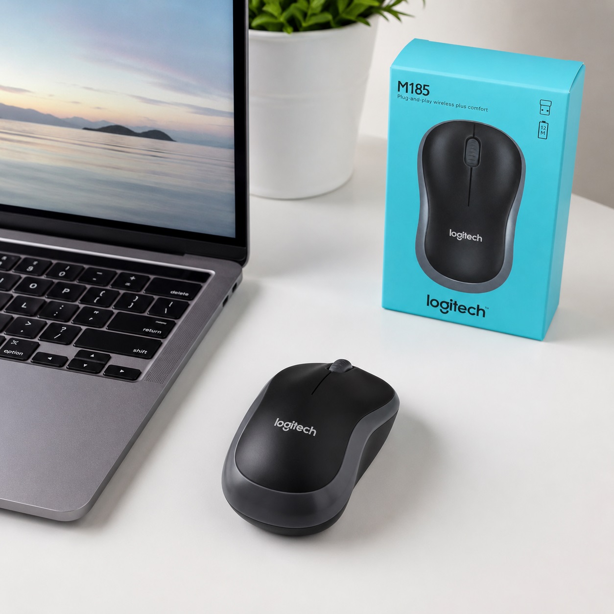 Maus Wireless Logitech M185 me nano marrës USB – foto 3