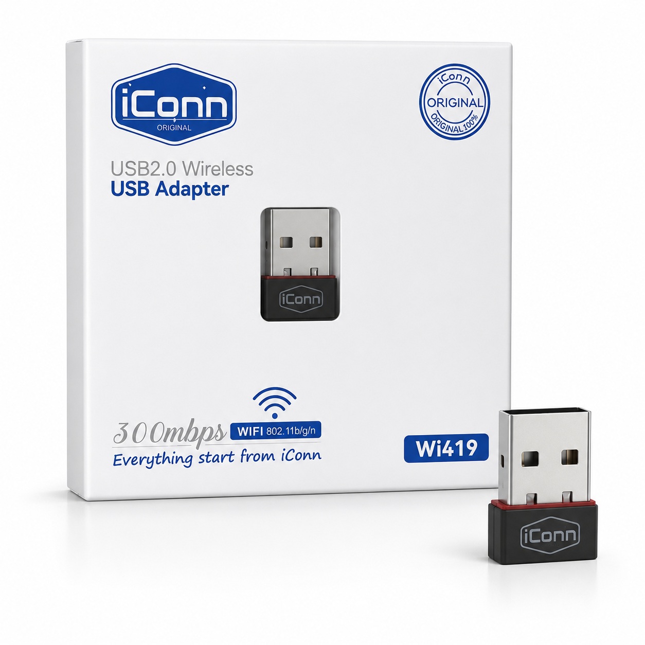 Antenë USB WiFi Marrëse (Nano Adapter) iConn Wi419 300Mbps