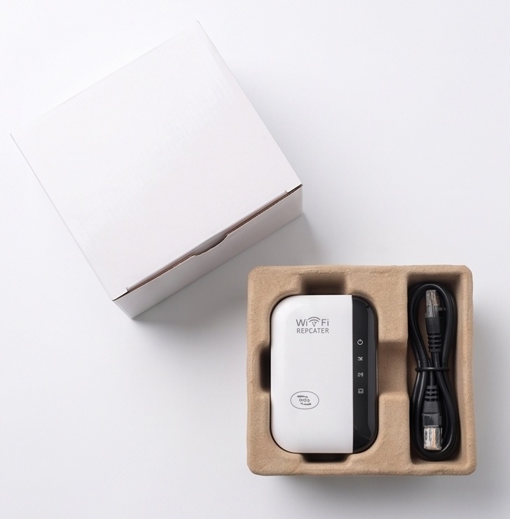 Zgjerues i Sinjalit WiFi (Repeater) Wireless-N, me lidhje të qëndrueshme pa tela, për përdorim të përditshëm, e bardhë/e zezë