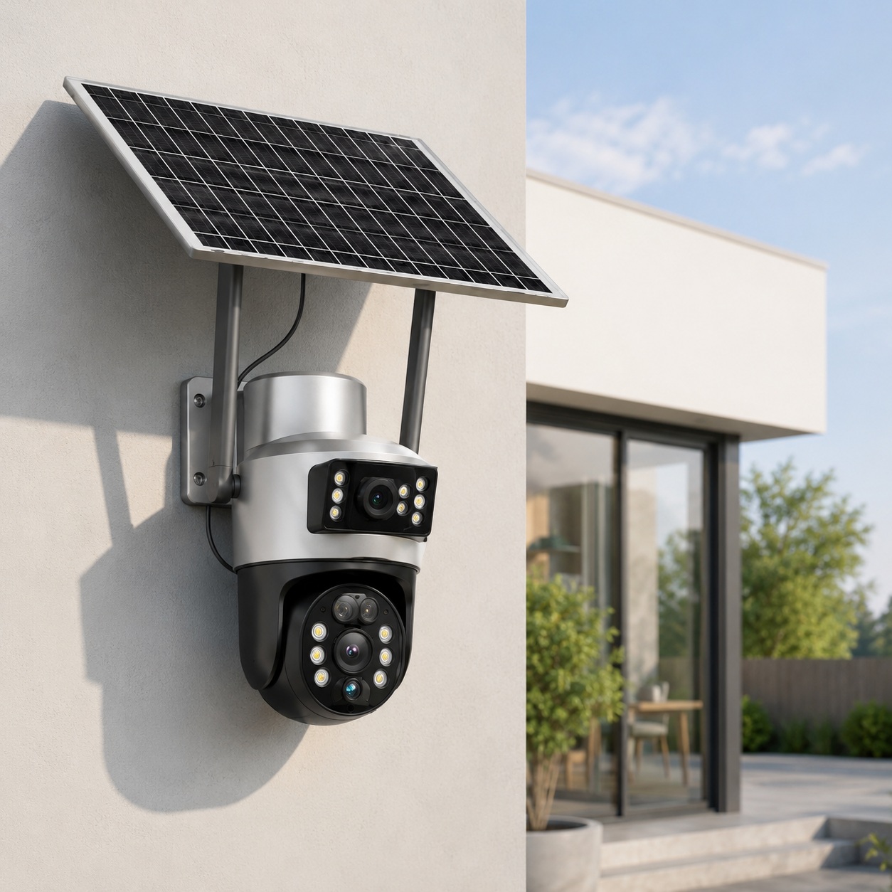 Sistem Kamerash Sigurie V380 Solar me Lente të Trefishta (PTZ)