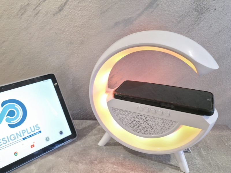 Altoparlant me Karikues Wireless BT2301, me lidhje Bluetooth pa tela, për shtëpi, zyrë dhe udhëtime, ngjyrë e bardhë