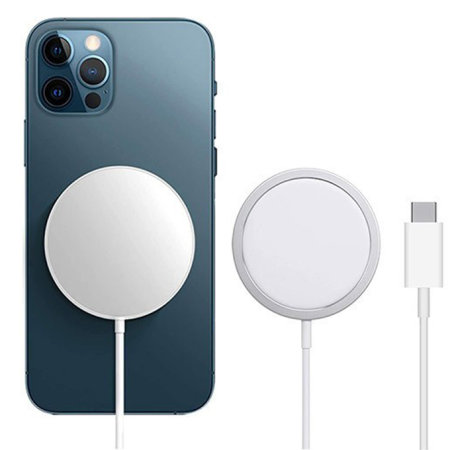 Karikues Wireless Magnetik (Stili MagSafe) me Kabllo Type-C, magnetik dhe praktik, për shtëpi, zyrë dhe udhëtime, e bardhë/argjend