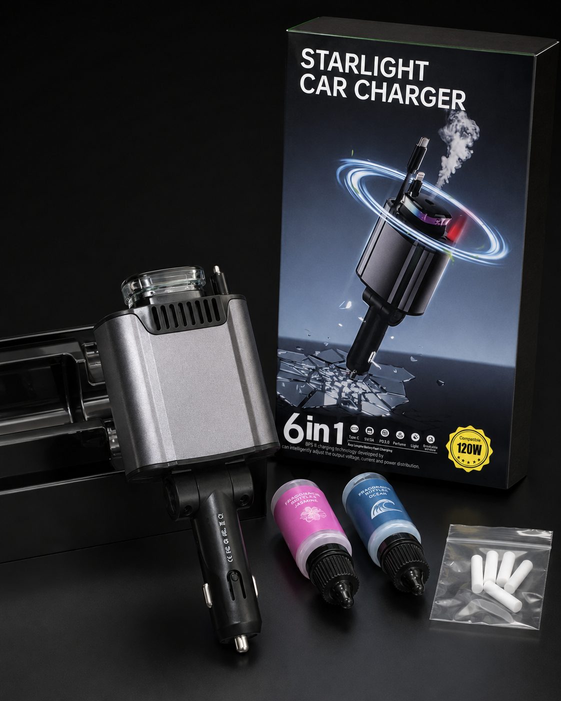 Karikues Makine 120W me pastrues ajri dhe porta USB/Type-C - foto 4