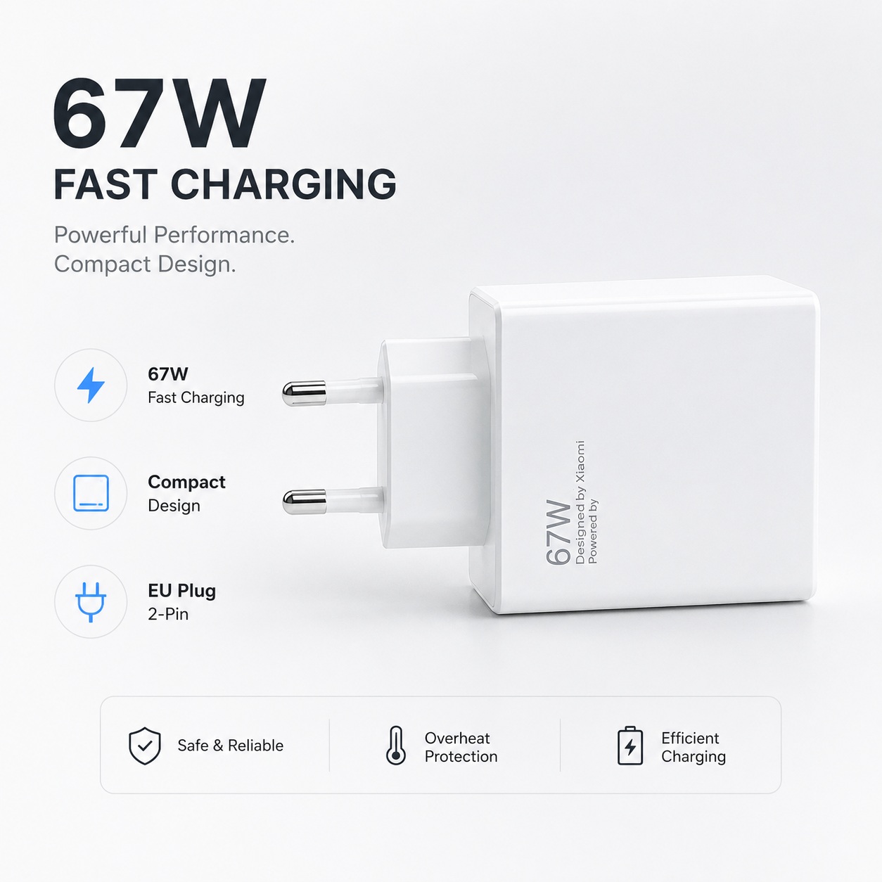 Karikues i Shpejtë 67W me EU Plug