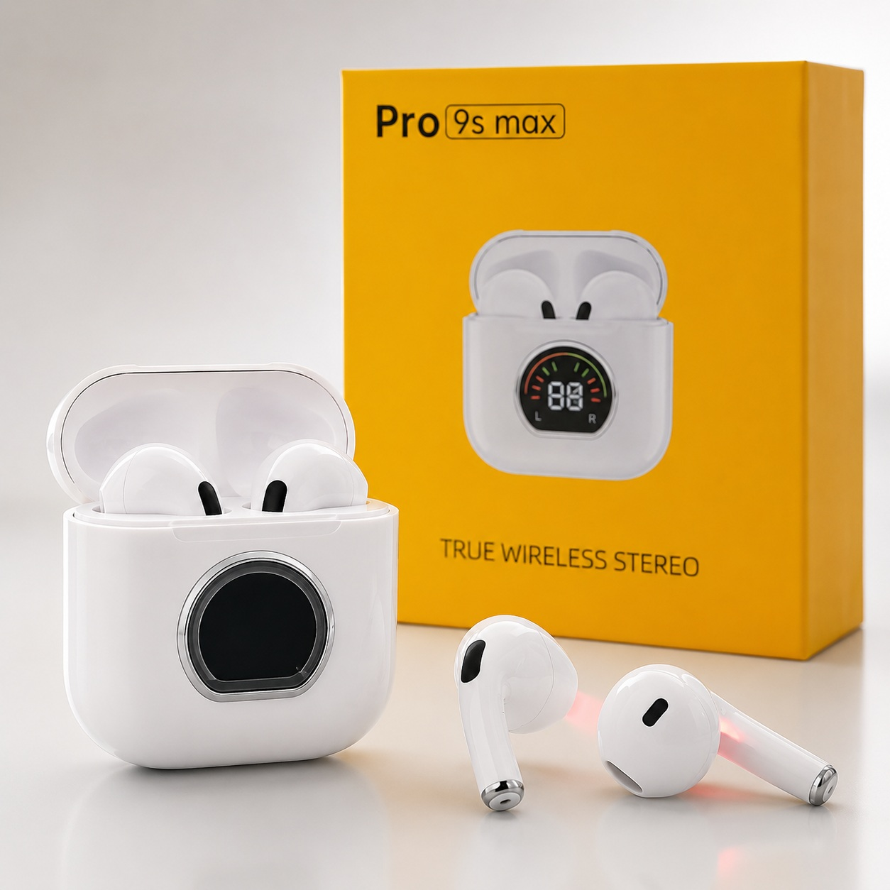 Kufje Wireless Pro 9s Max TWS me Ekran Baterie