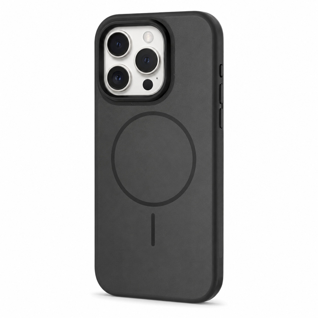 Mbrojtëse Silikoni Mat me MagSafe për iPhone 15 Pro Max, e zezë mat - foto 1