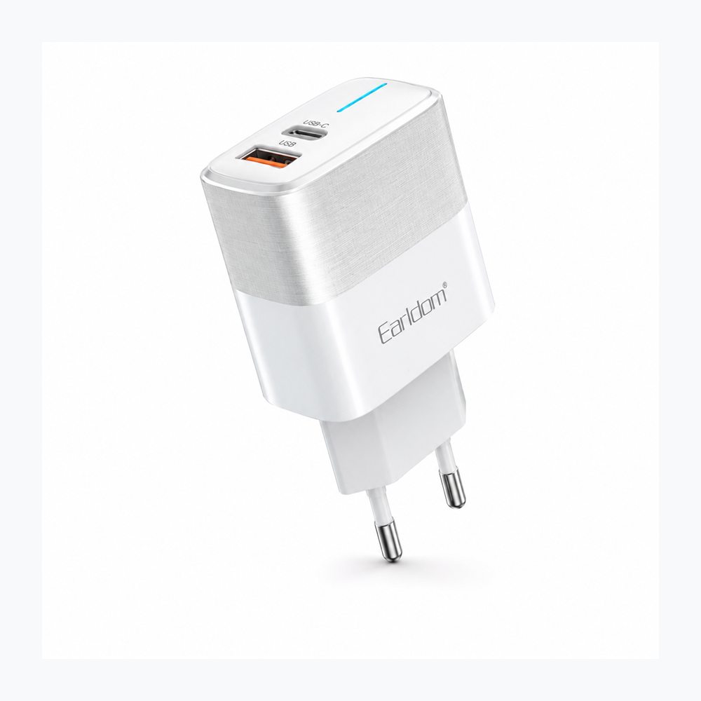 Karikues Earldom EU32 38W PD/QC me USB-C dhe USB-A, EU Plug - foto 1