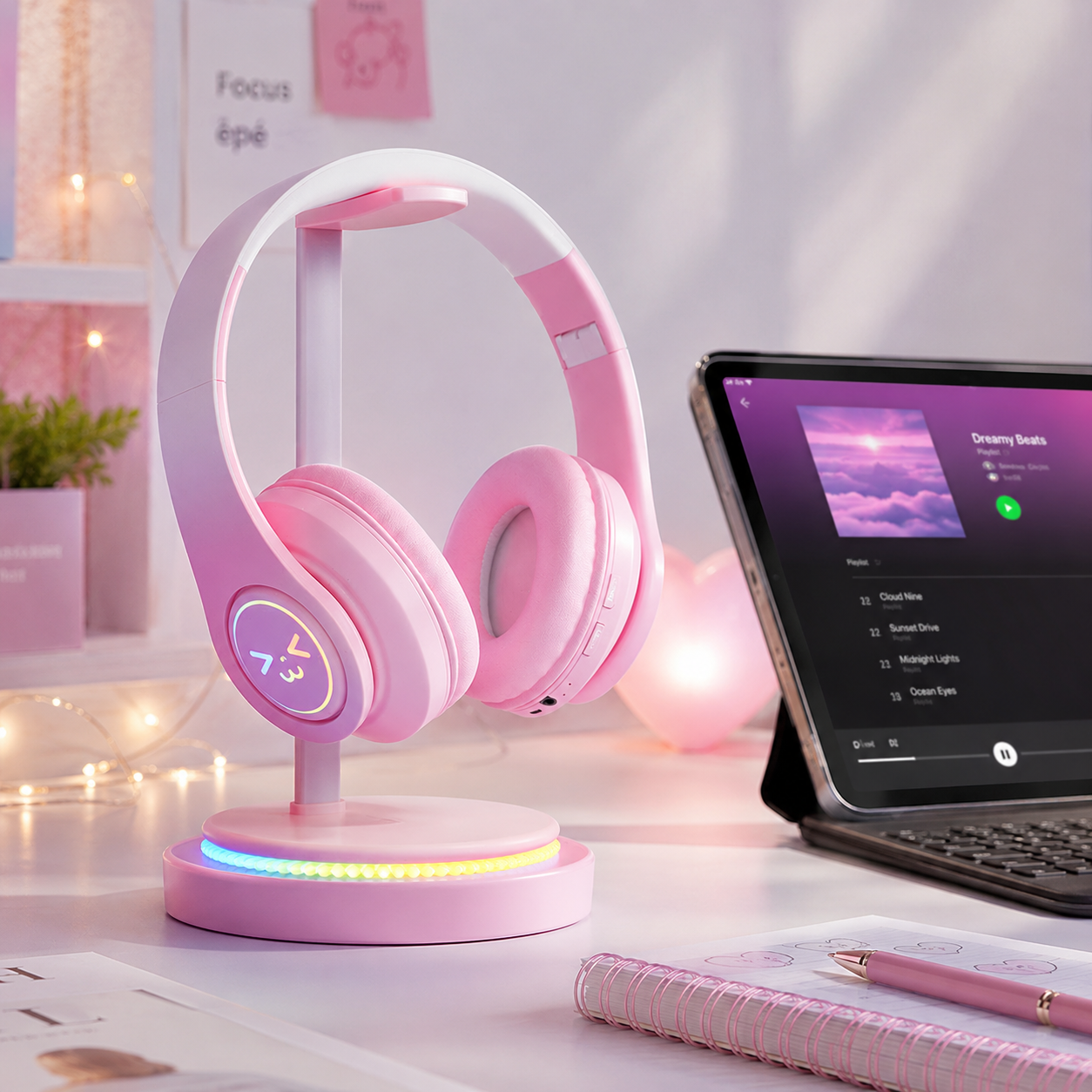 Kufje Wireless QC-B39 PRO, ngjyrë pembe - foto 2