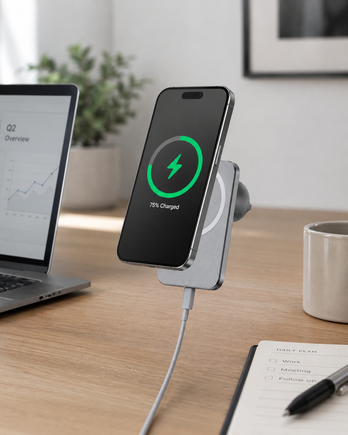 Wireless Magnetic Charger 15W per Makine