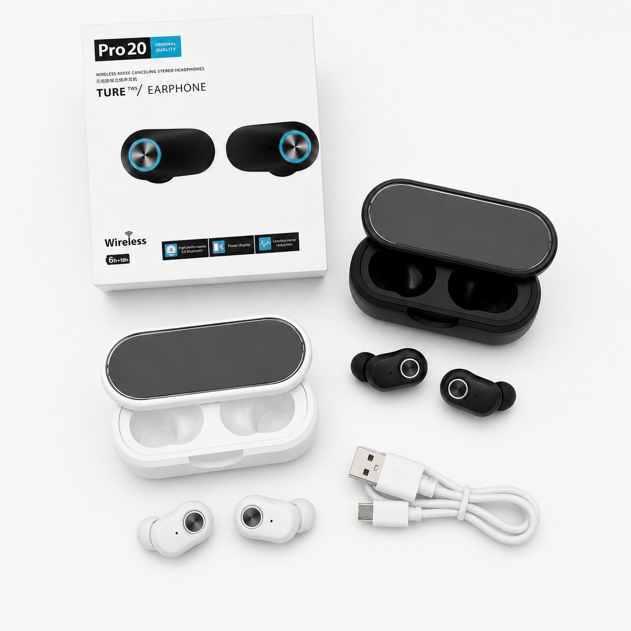 Kufje Wireless Pro 20 me Anulim Zhurme (ANC)