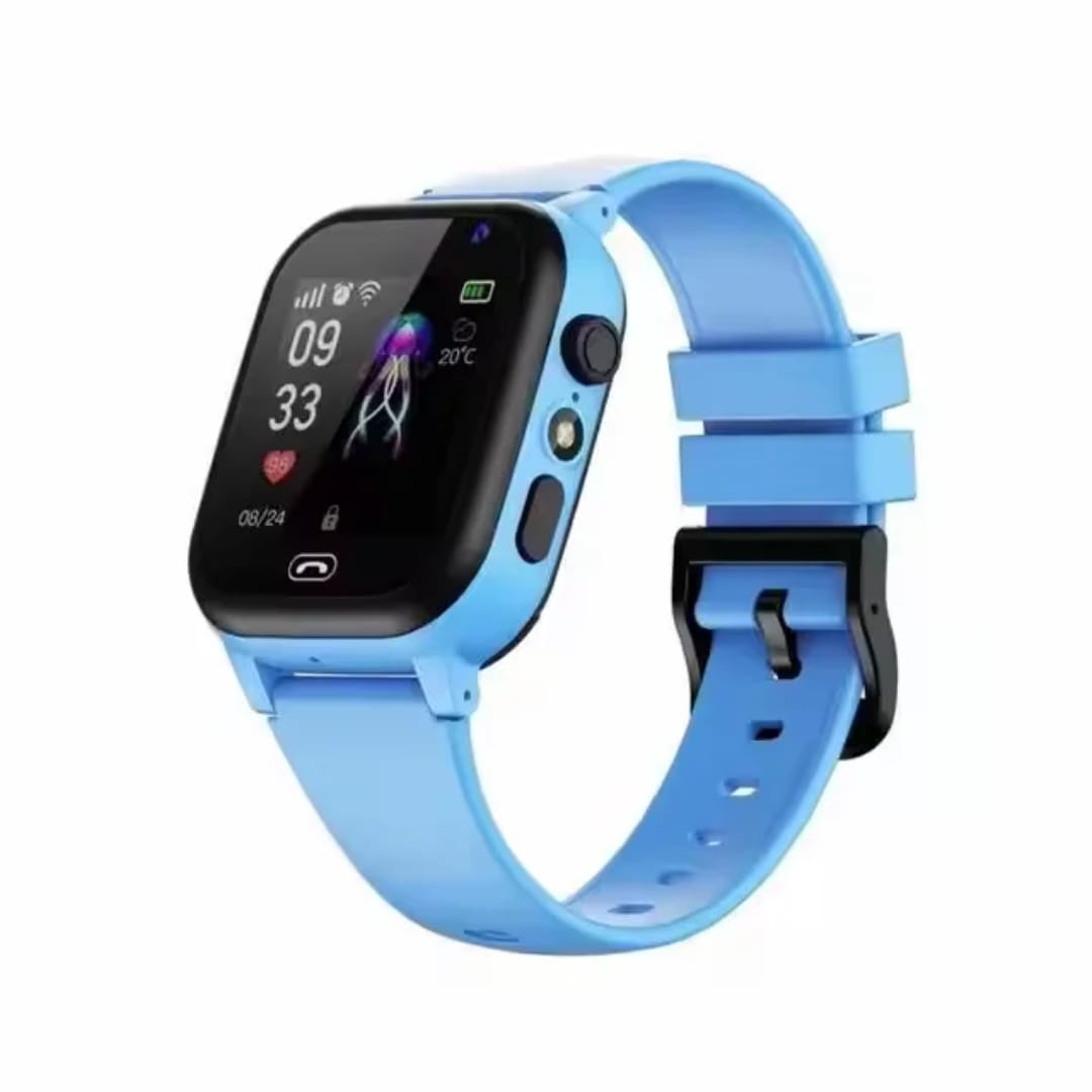 Orë Inteligjente për Fëmijë me Tracking, voice recorder dhe Kamere (Rrip Blu), për njoftime, sport dhe përdorim ditor, e kaltërt