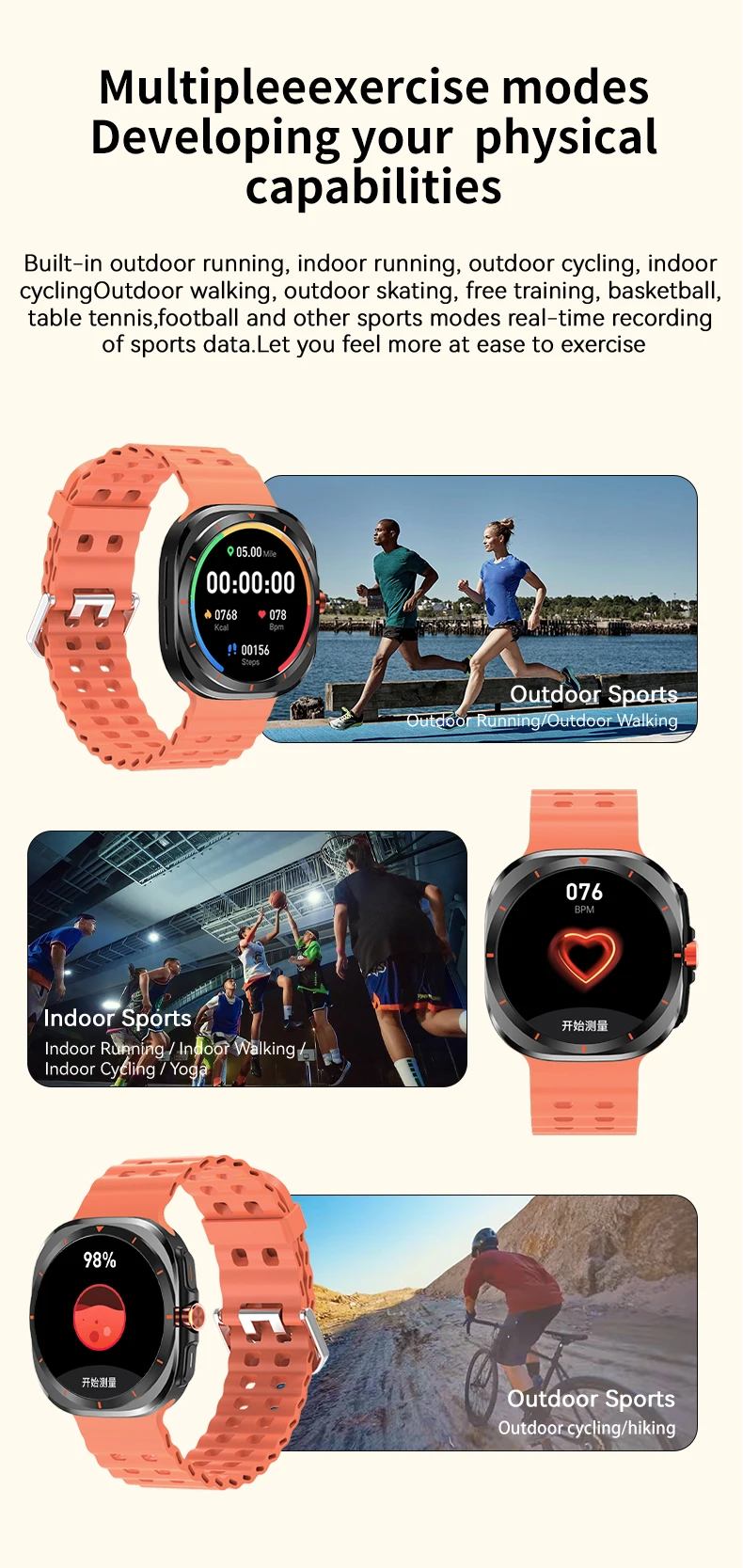Orë Inteligjente Sportive (Smartwatch me Dynamic Island), për njoftime, sport dhe përdorim ditor, ngjyrë e zezë