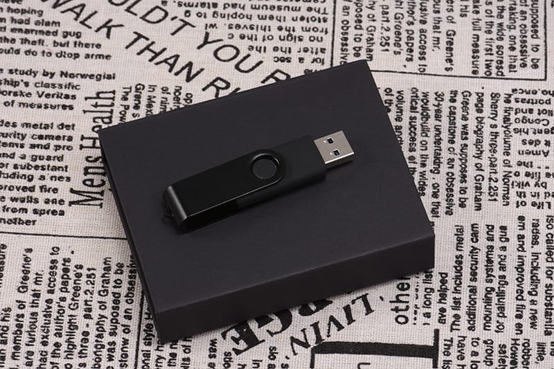 USB Flash Drive 8GB Metalike me Kuti Dhuratë, për ruajtje dhe transferim të të dhënave, për kompjuter, punë dhe ruajtje të të dhënave, ngjyrë e zezë