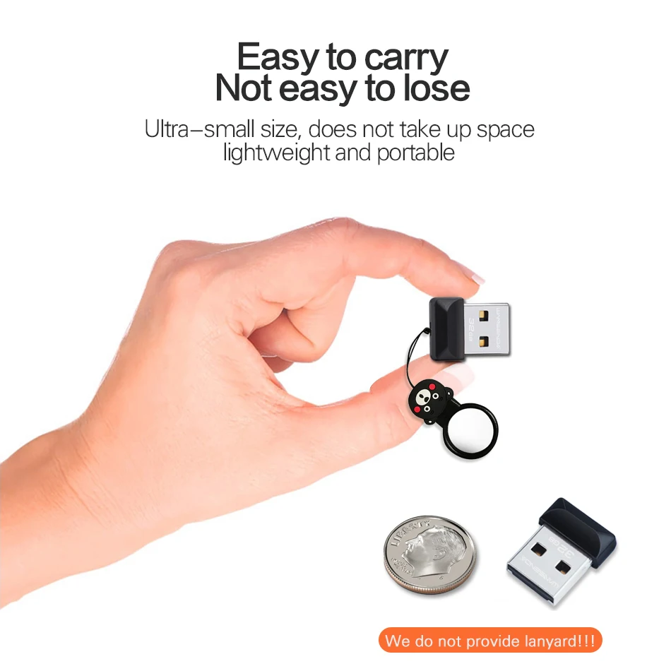 Mini USB Flash Drive Wansenda 8GB Metalike, për ruajtje dhe transferim të të dhënave, për kompjuter, punë dhe ruajtje të të dhënave, argjend me të zezë
